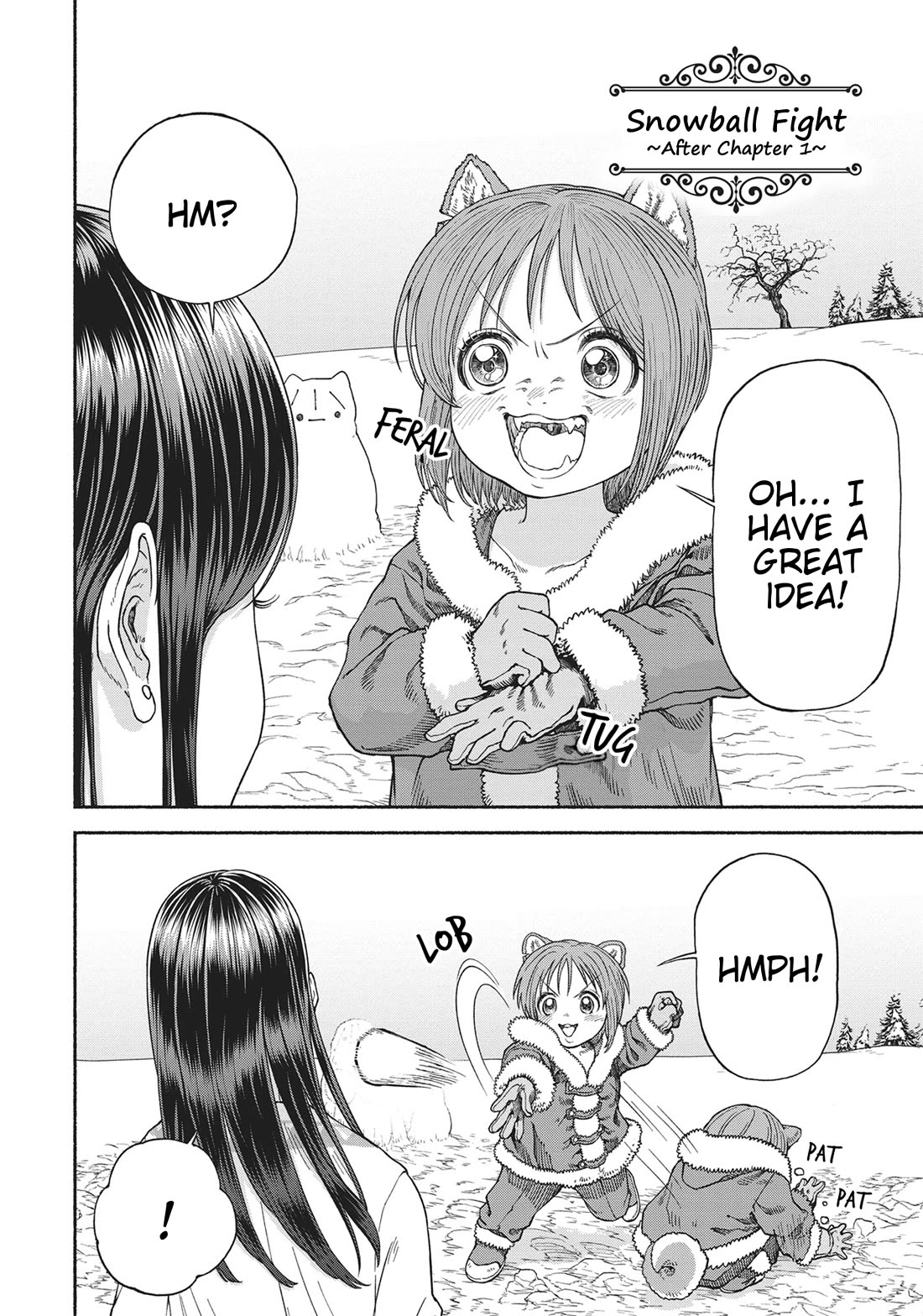 Female Knight and the Kemonomimi Child Chapter 80.1 page 1 - Chapter 80.1: Snowball Fight