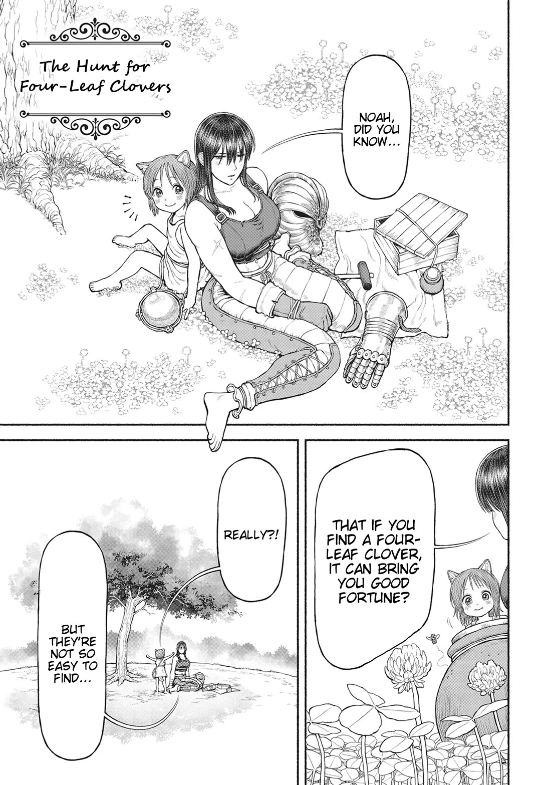 Female Knight and the Kemonomimi Child Chapter 80.4 page 1 - Chapter 80.4: The Hunt for Four-Leaf Clovers