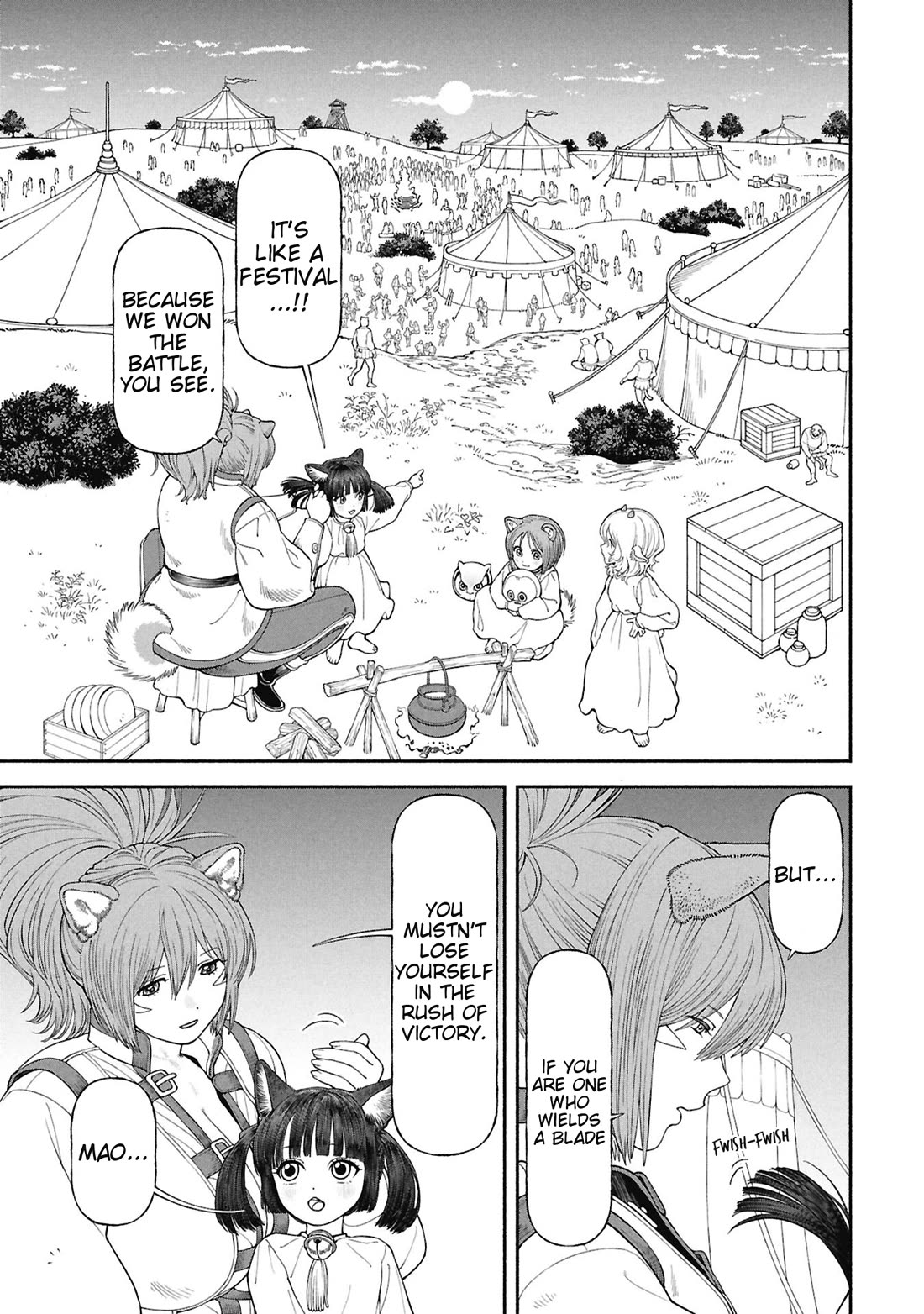 Female Knight and the Kemonomimi Child Chapter 80 page 1 - Chapter 80: Is Master Asleep?