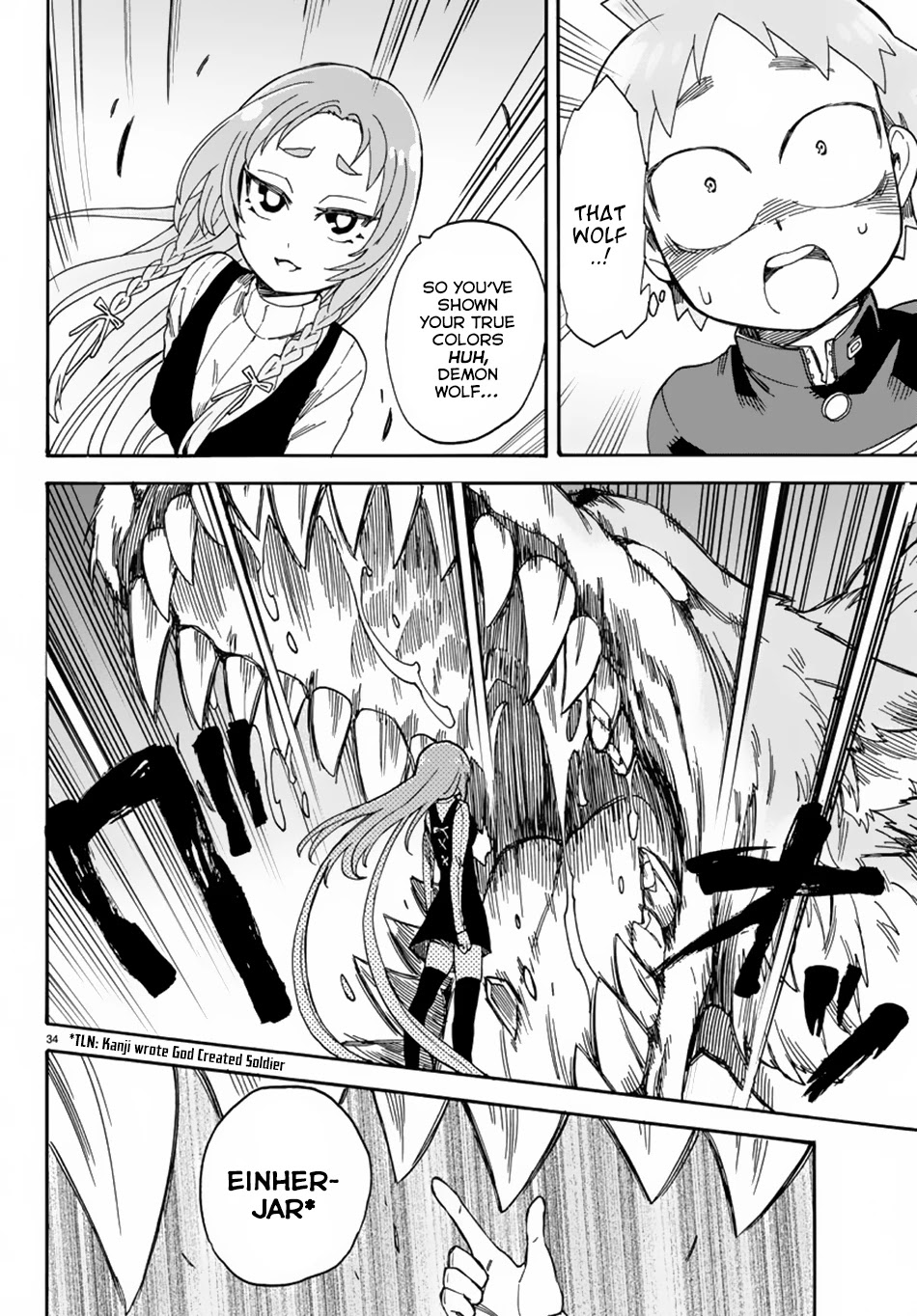 Fenrir-nee-san to Boku Chapter 5 page 34 - Chapter 5: Monster and God