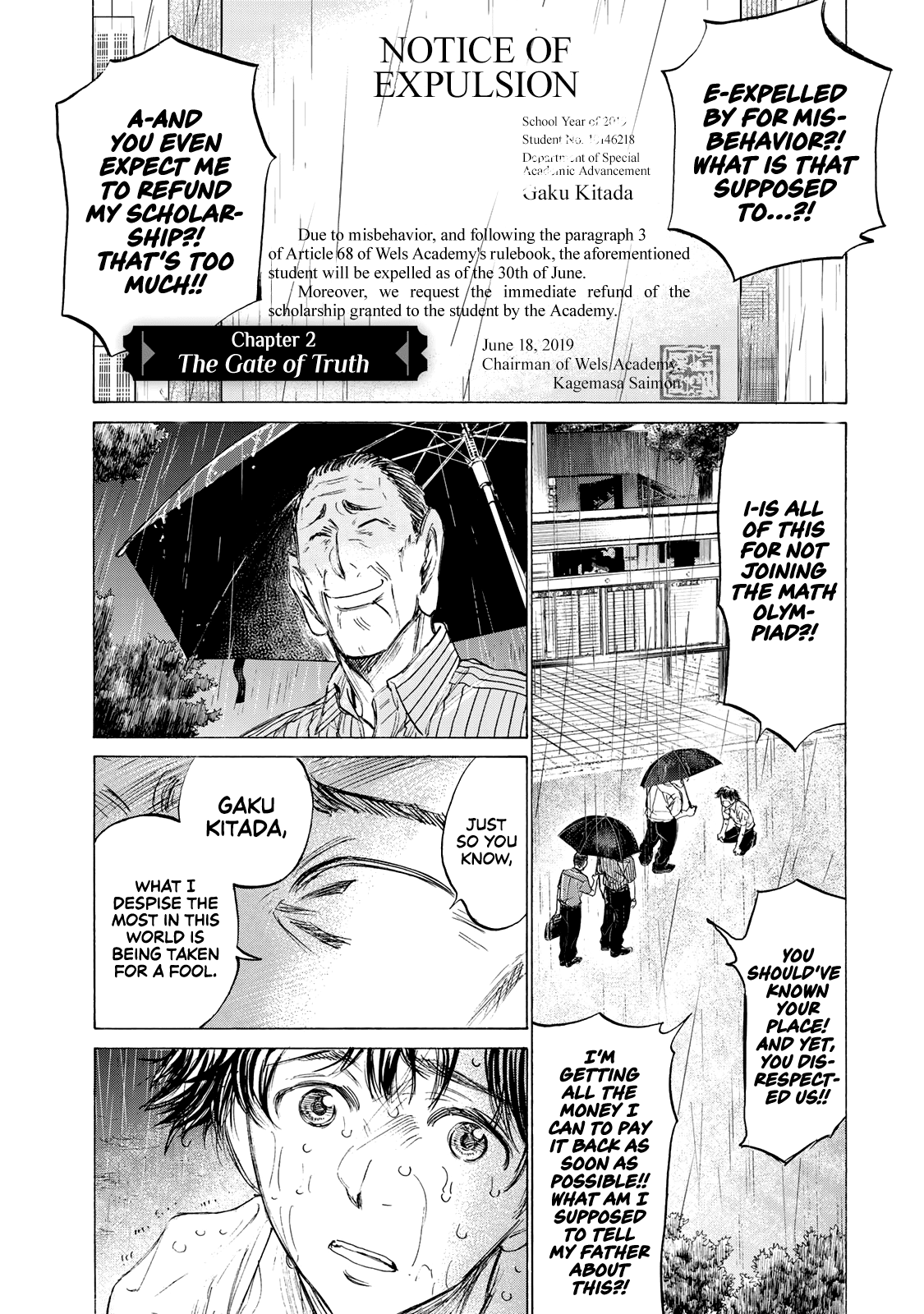 Fermat's Cuisine Chapter 2 page 1 - Chapter 2: The Gate of Truth