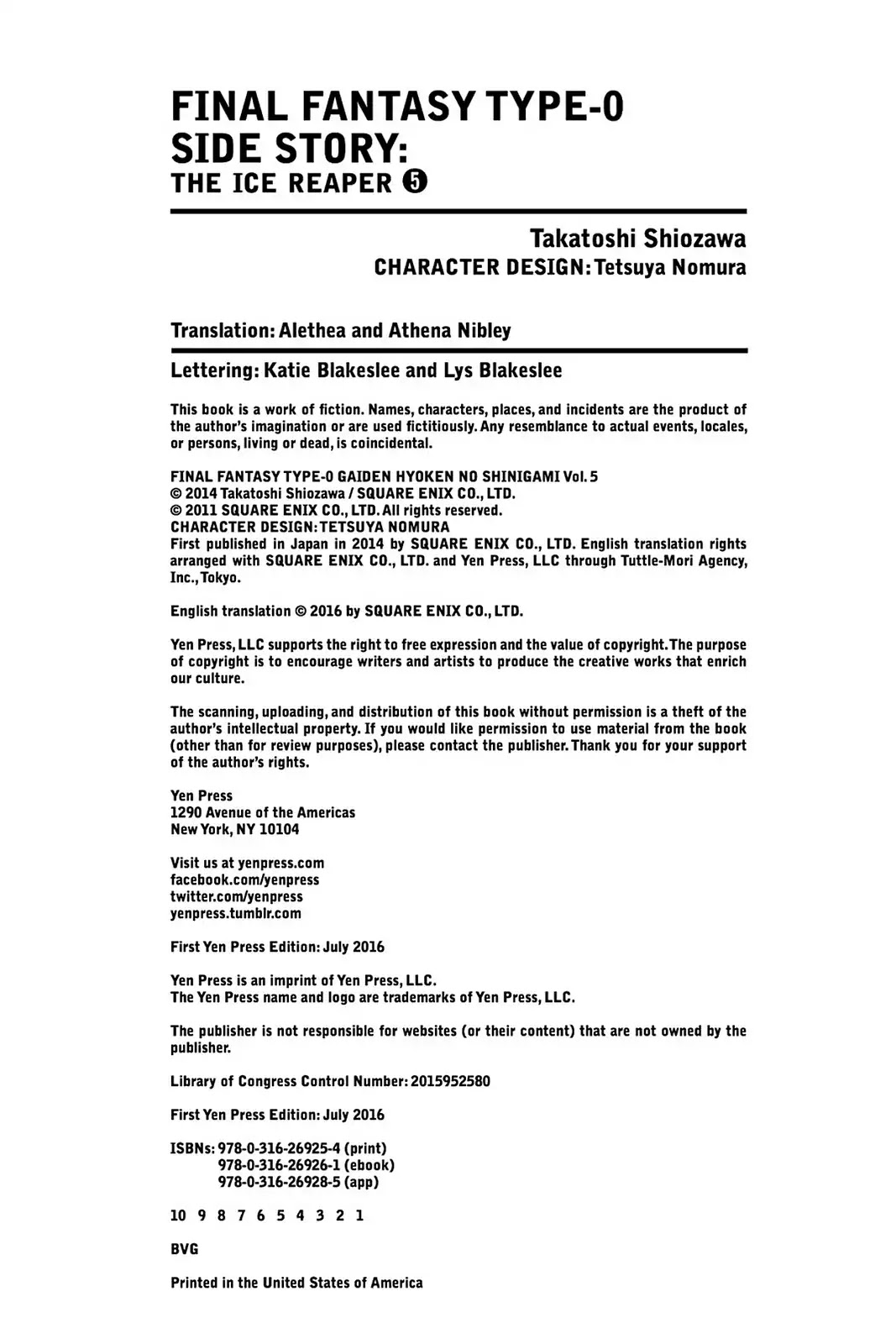 Final Fantasy Type-0 Side Story: The Ice Reaper Chapter 22.5 page 38 - Vol.5 Extra Chapter: If Only... [END]