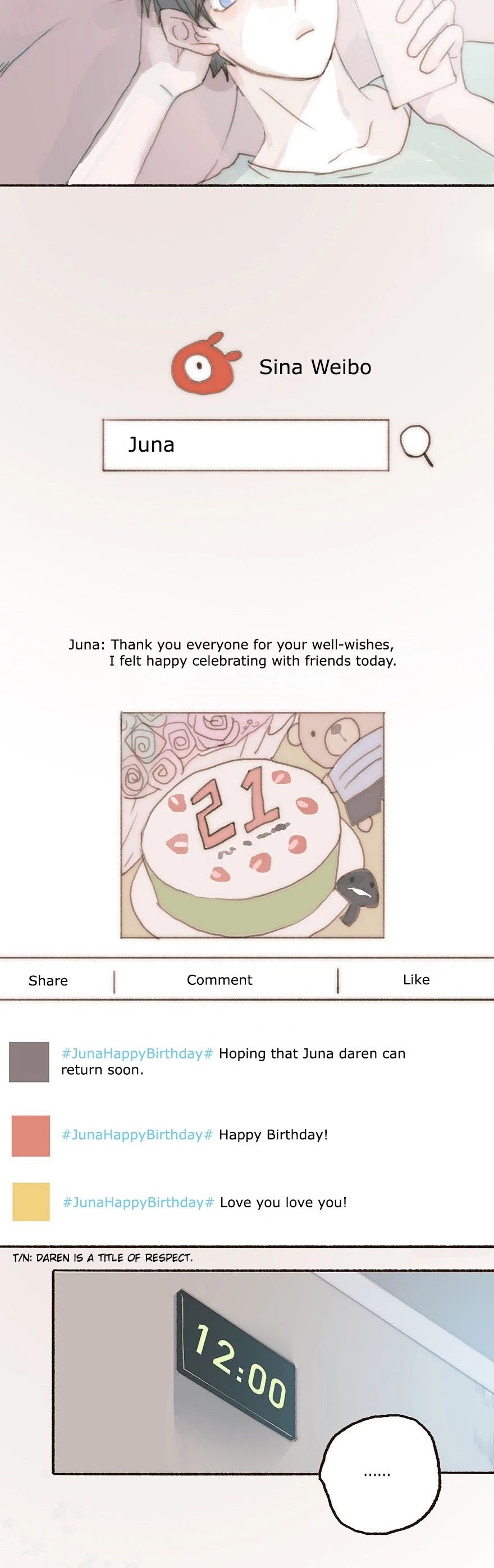 Finally Living Together with my Anti-Fan Chapter 32 page 19 - Chapter 32: A Birthday Party Filled with Regret
