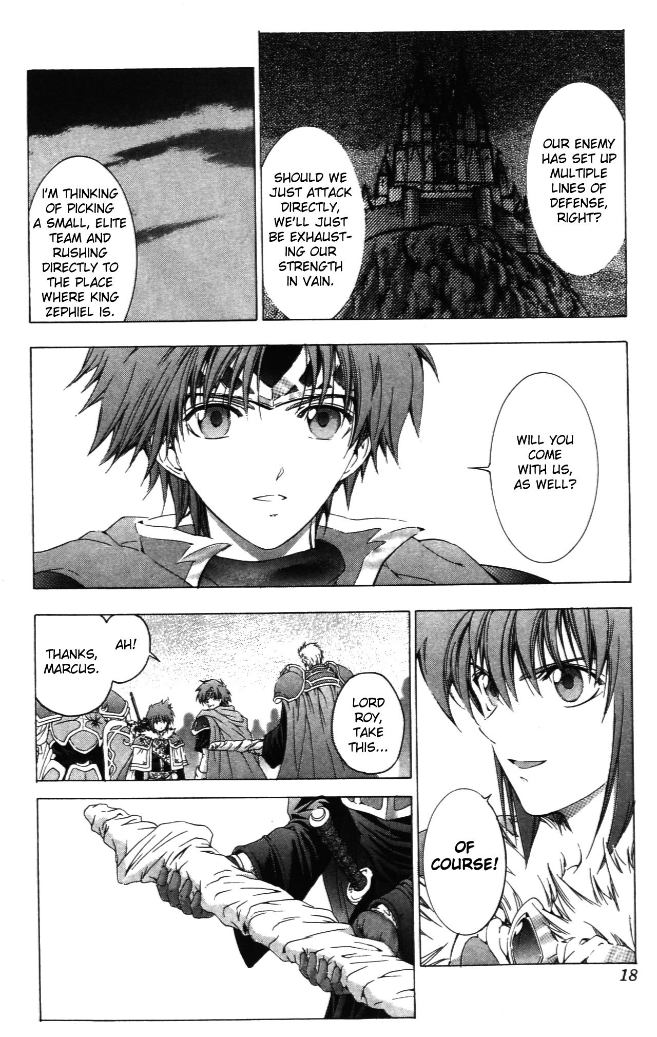 Fire Emblem - Hasha no Tsurugi Chapter 37 page 19 - Chapter 37: Royal Palace's Assault Team
