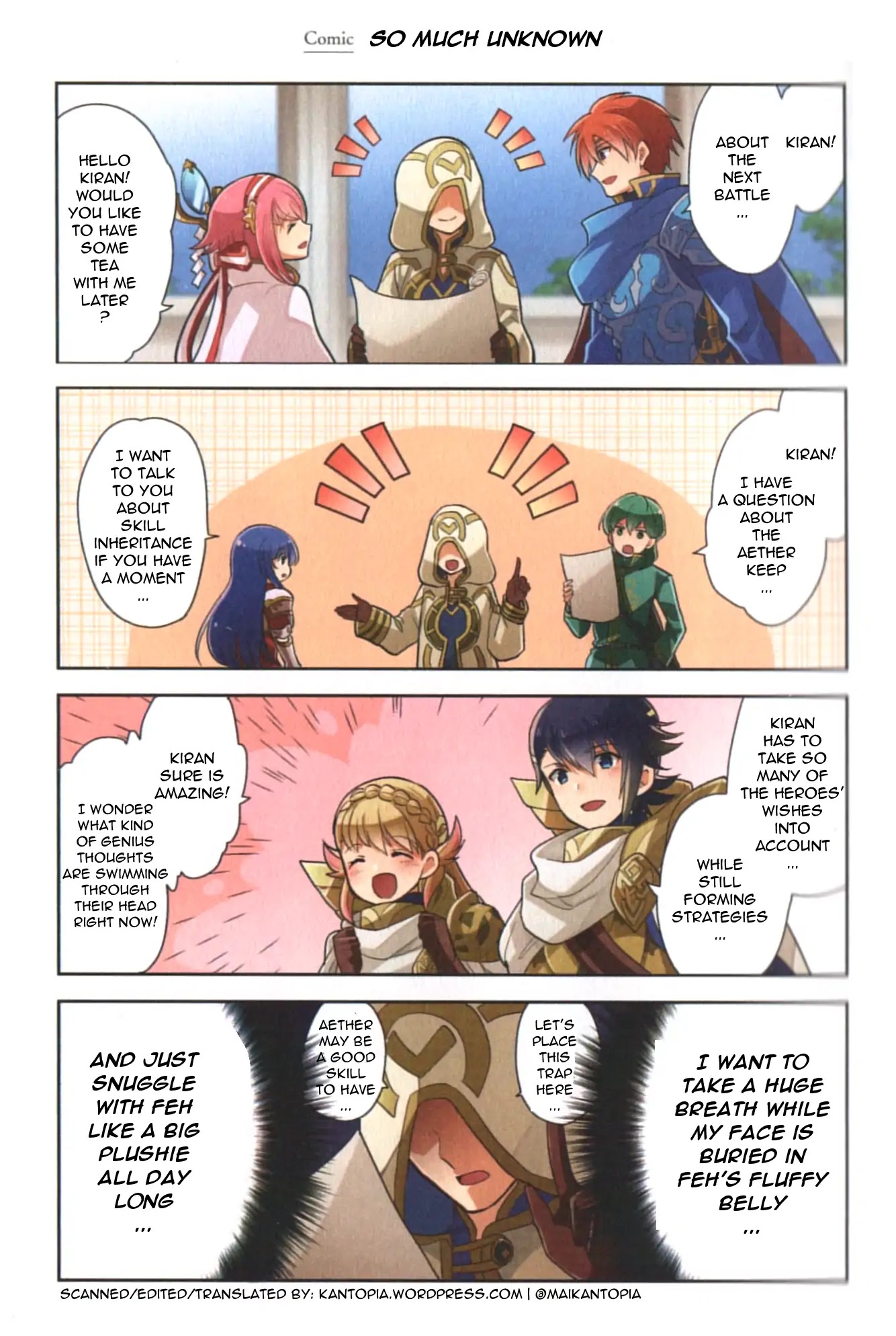 Fire Emblem Heroes Daily Lives of the Heroes Chapter 0.1 page 1 - Chapter 0.01: Character comic: Kiran - So Much Unknown