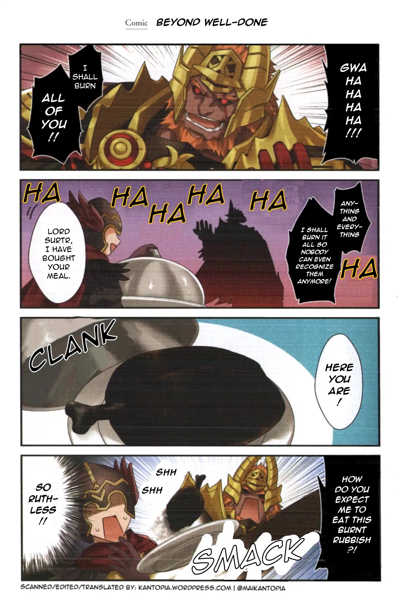 Fire Emblem Heroes Daily Lives of the Heroes Chapter 0.12 page 1 - Chapter 0.12: Character comic: Surtr - Beyond well-done