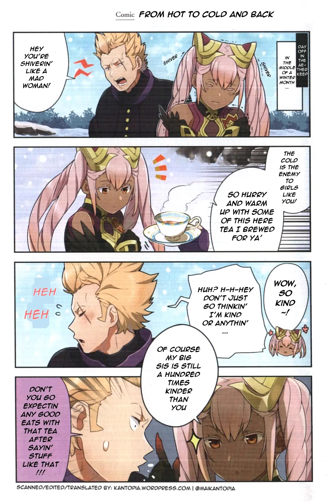 Fire Emblem Heroes Daily Lives of the Heroes Chapter 0.13 page 1 - Chapter 0.13: Character comic: Laevatein - From hot to cold and back
