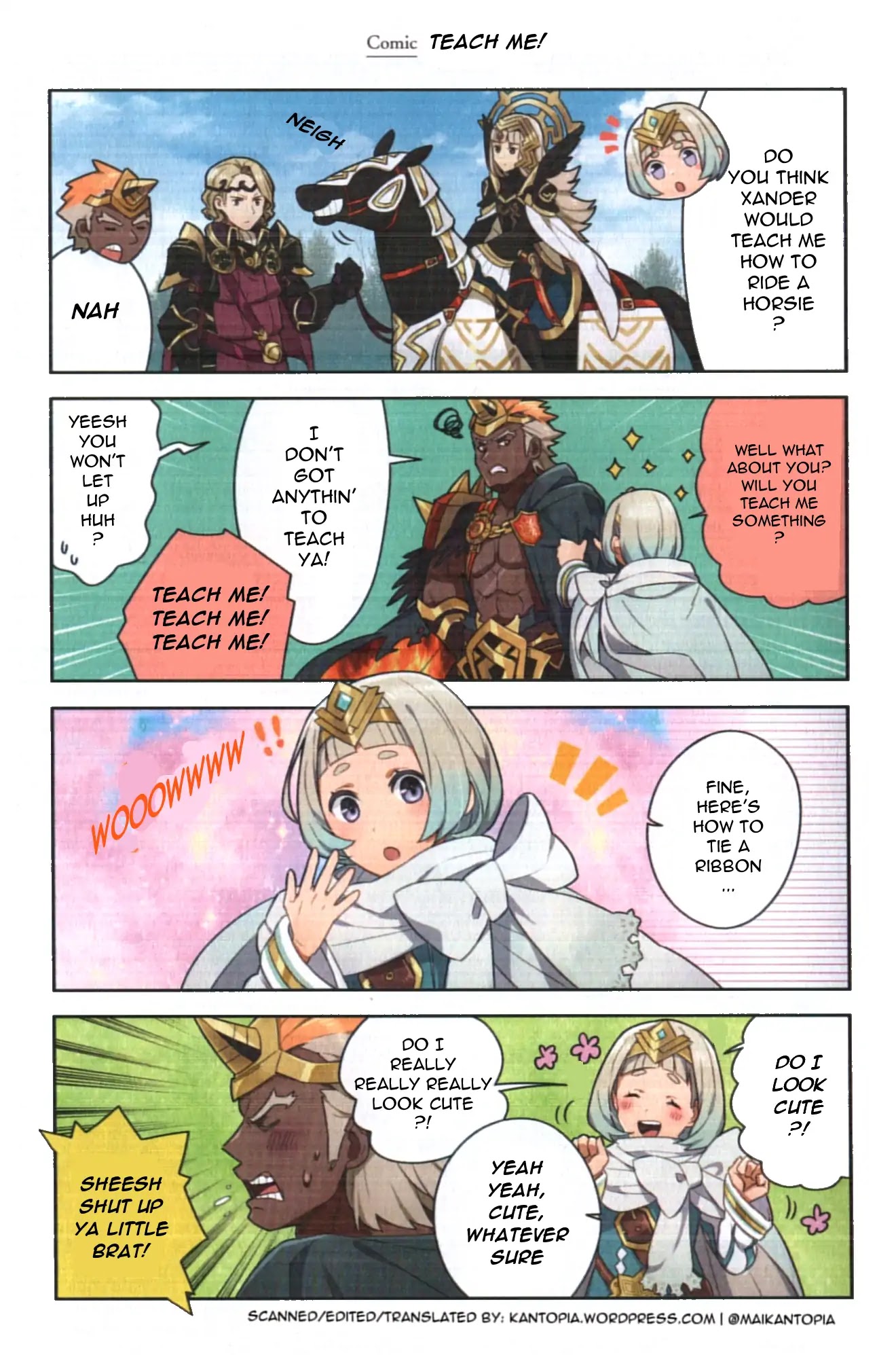 Fire Emblem Heroes Daily Lives of the Heroes Chapter 0.16 page 1 - Chapter 0.16: Character comic: Helbindi - Teach me!