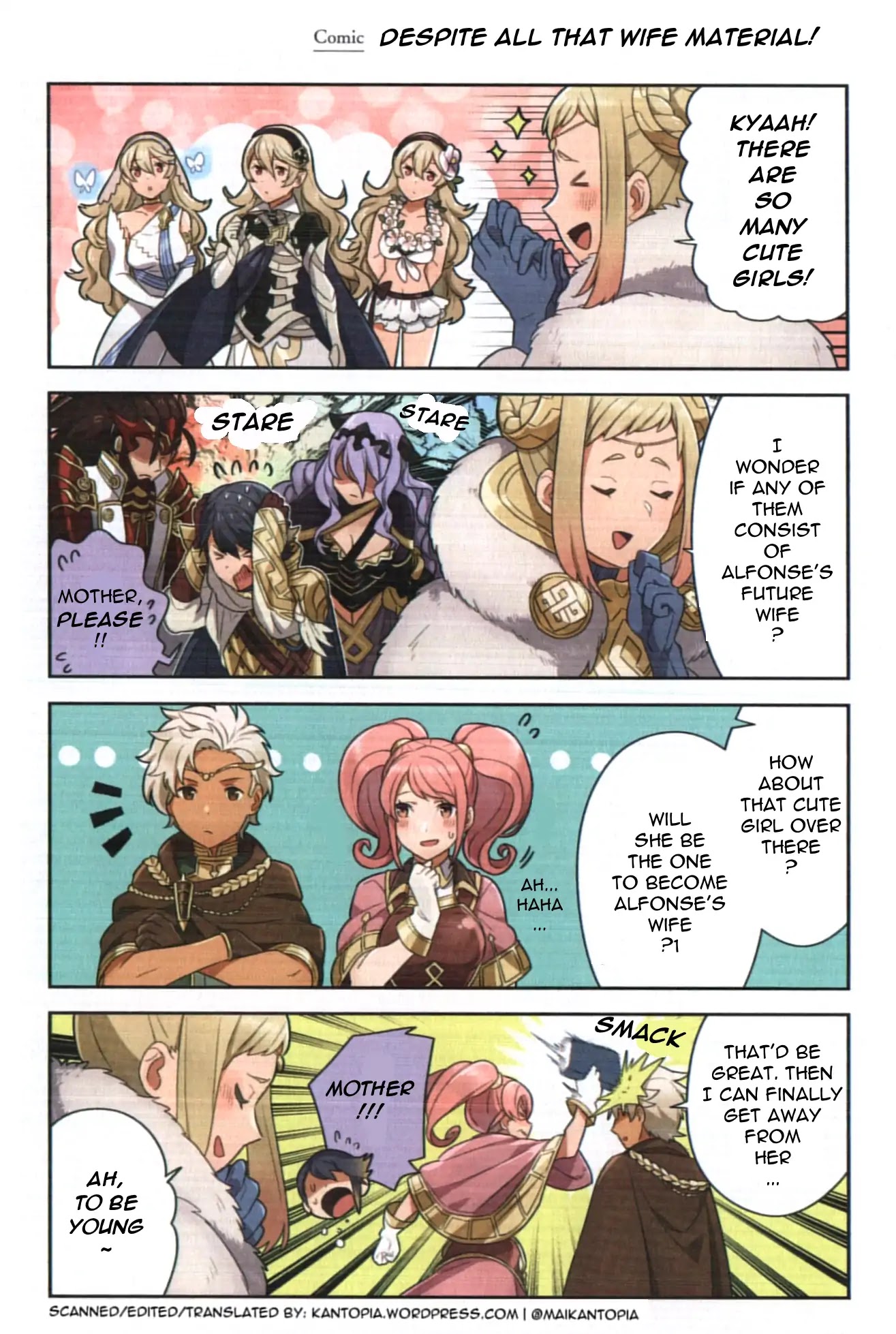 Fire Emblem Heroes Daily Lives of the Heroes Chapter 0.22 page 1 - Chapter 0.22: Character comic: Henriette - Despite all that wife material!