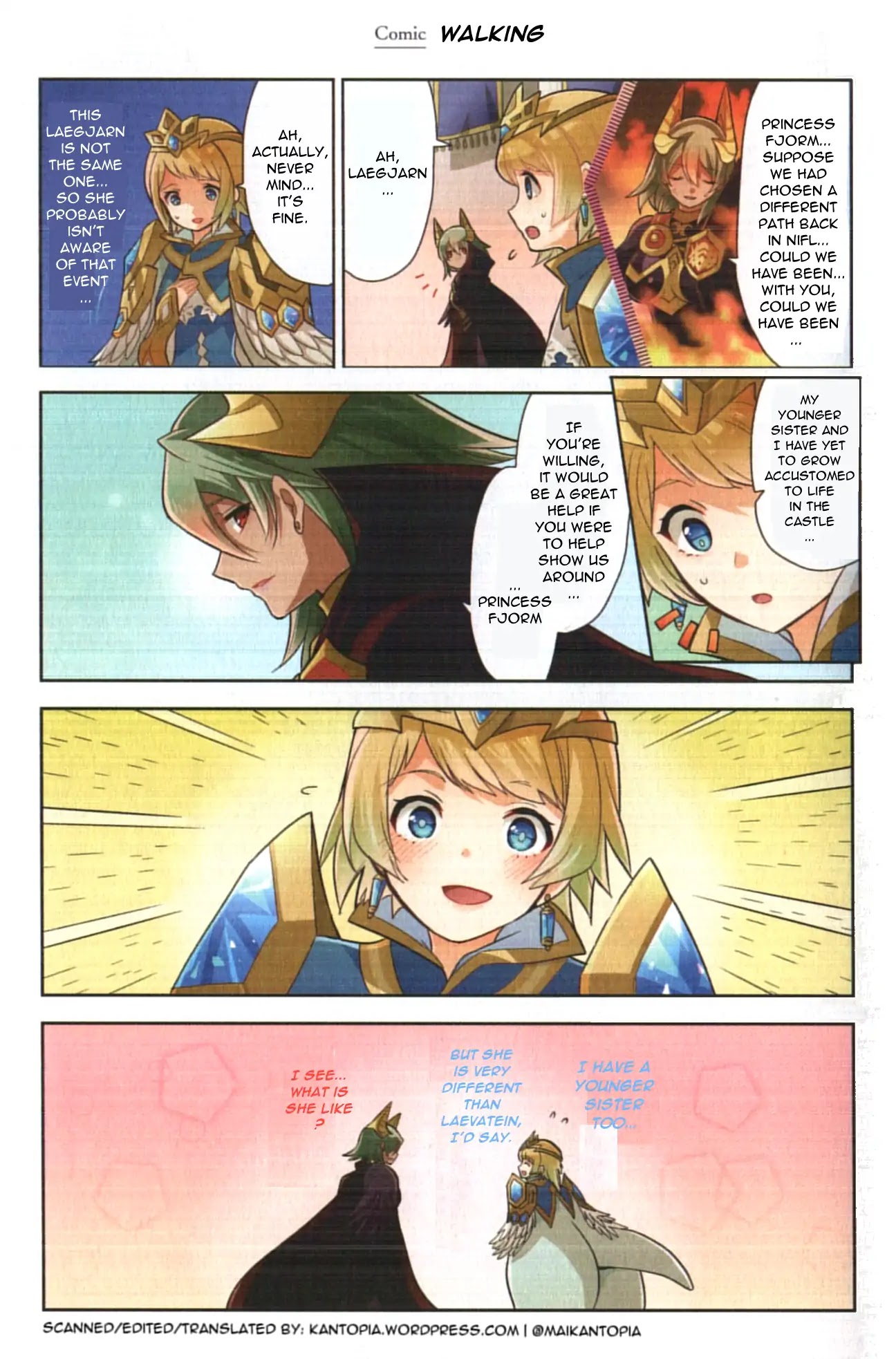 Fire Emblem Heroes Daily Lives of the Heroes Chapter 0.8 page 1 - Chapter 0.08: Character comic: Fjorm - Walking