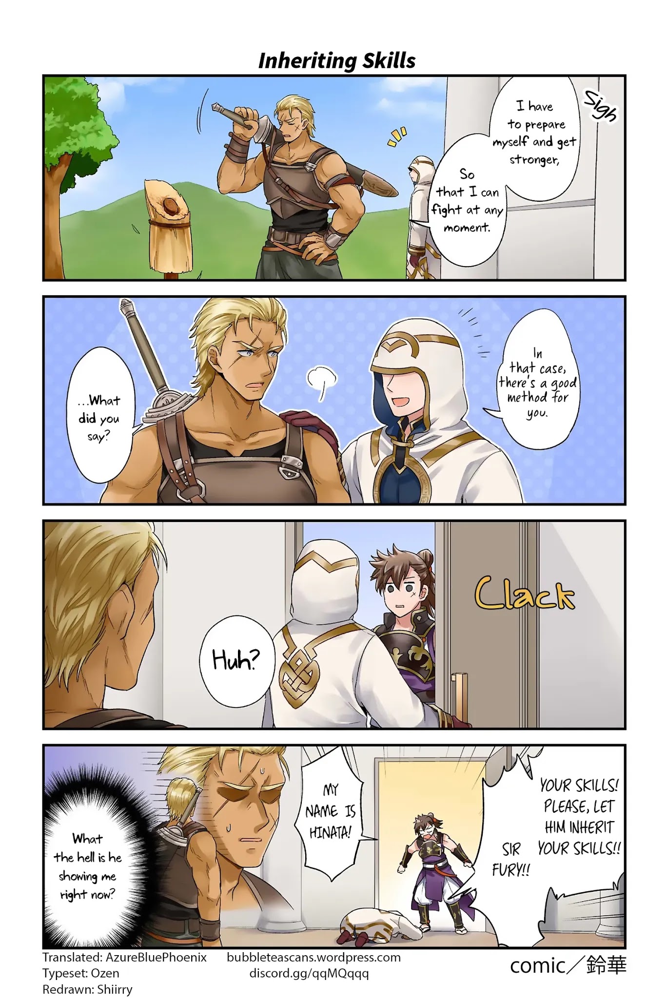 Fire Emblem Heroes Daily Lives of the Heroes Chapter 10 page 1 - Chapter 10: Inheriting Skills