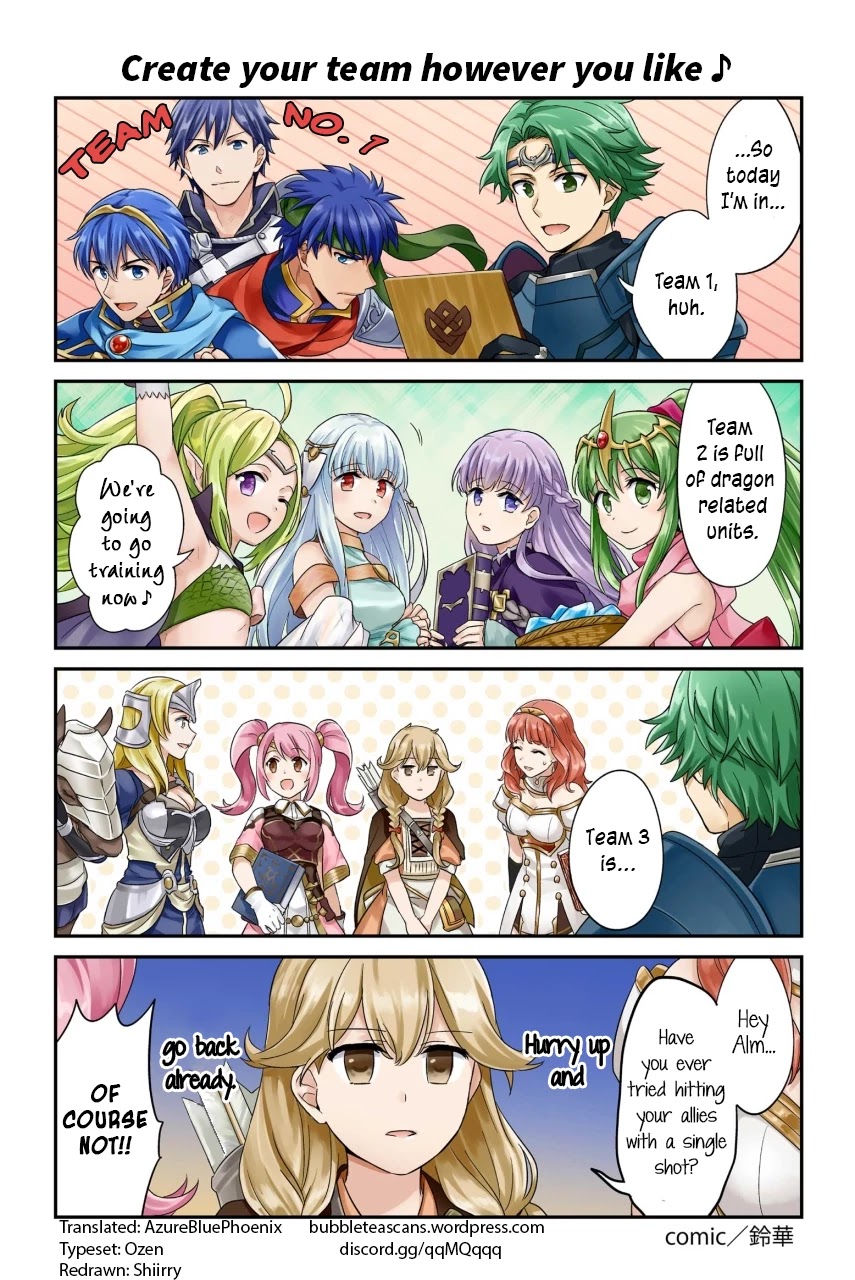 Fire Emblem Heroes Daily Lives of the Heroes Chapter 13 page 1 - Chapter 13: Create Your Team However You Like ♪