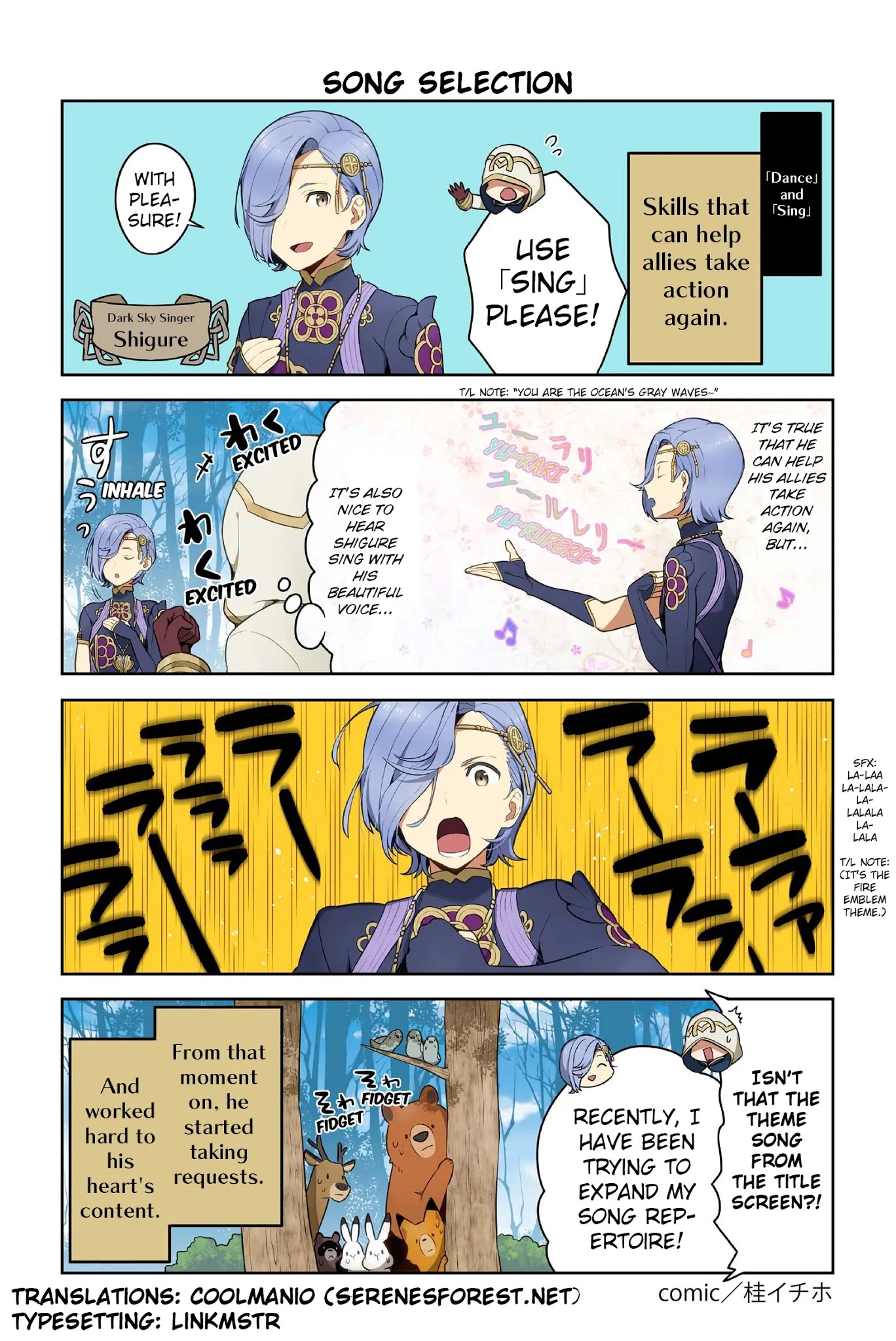 Fire Emblem Heroes Daily Lives of the Heroes Chapter 24 page 1 - Chapter 24: Song Selection