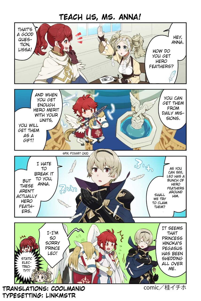 Fire Emblem Heroes Daily Lives of the Heroes Chapter 30 page 1 - Chapter 30: Teach Us, Ms. Anna!