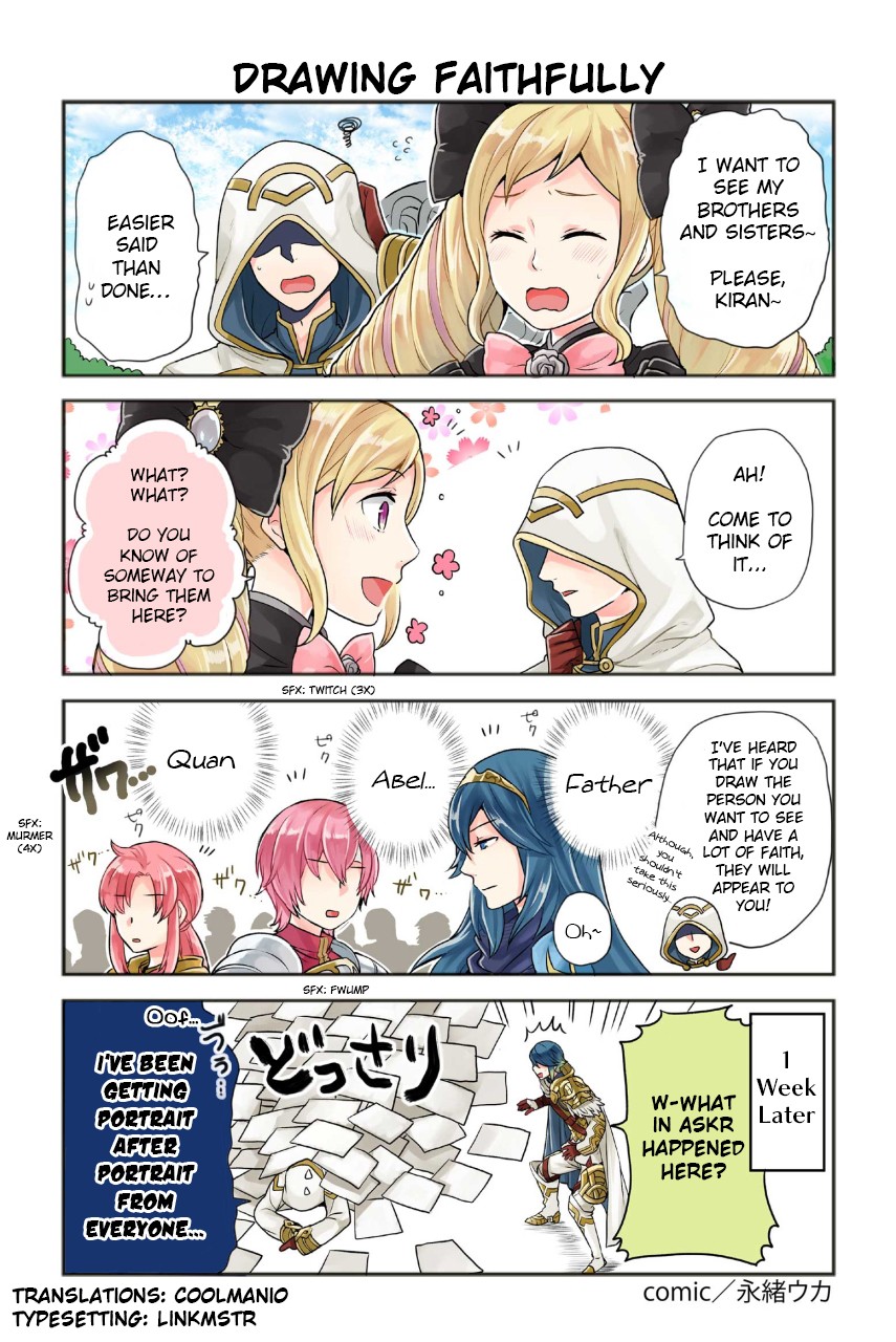Fire Emblem Heroes Daily Lives of the Heroes Chapter 85 page 1 - Chapter 85: Drawing Faithfully