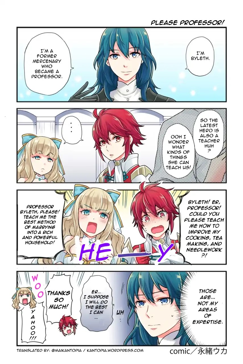Fire Emblem Heroes Daily Lives of the Heroes Chapter 93 page 1 - Chapter 93: Please Professor!