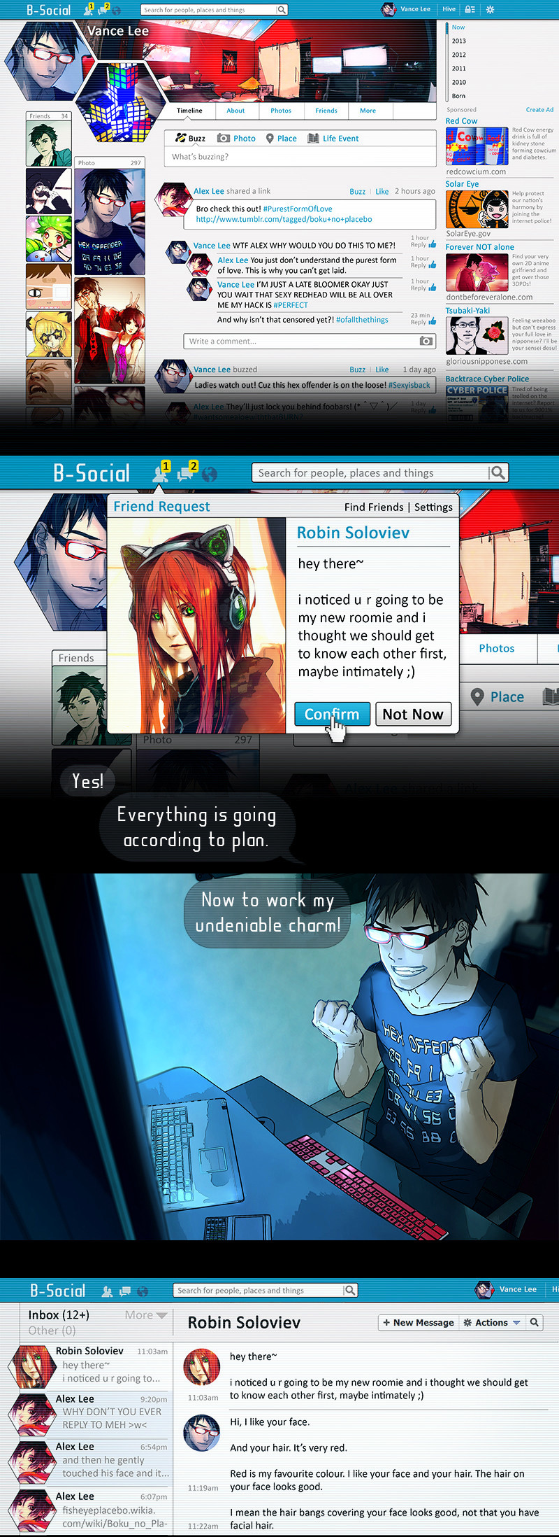 Fisheye Placebo Chapter 0.3 page 1 - Chapter 0.3: Hello World (Part 3)
