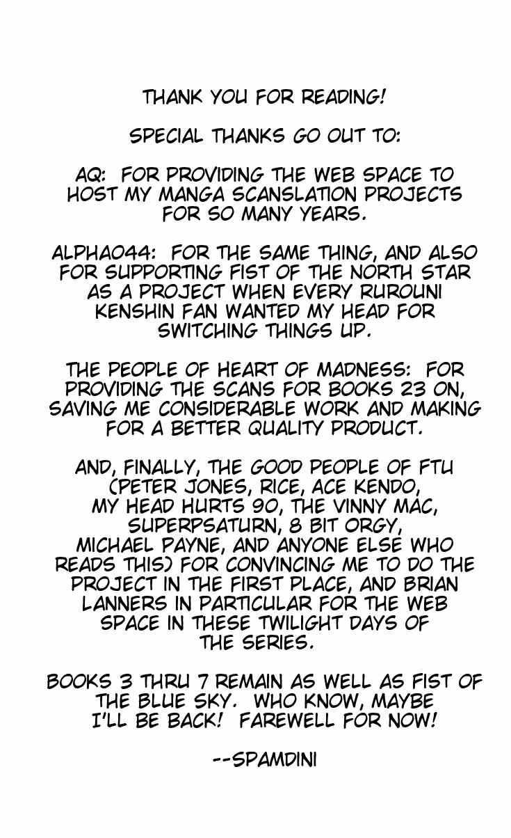 Fist of the North Star Chapter 245 page 23 - Chapter 245: Farewell to Those I Love... And Then, Towards the Desert... [END]