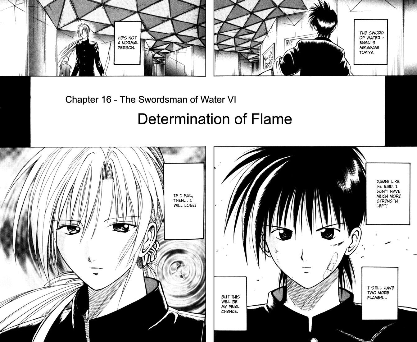Flame of Recca Chapter 16 page 2 - Chapter 16: The Swordsman of Water IV (Determination of Flame)