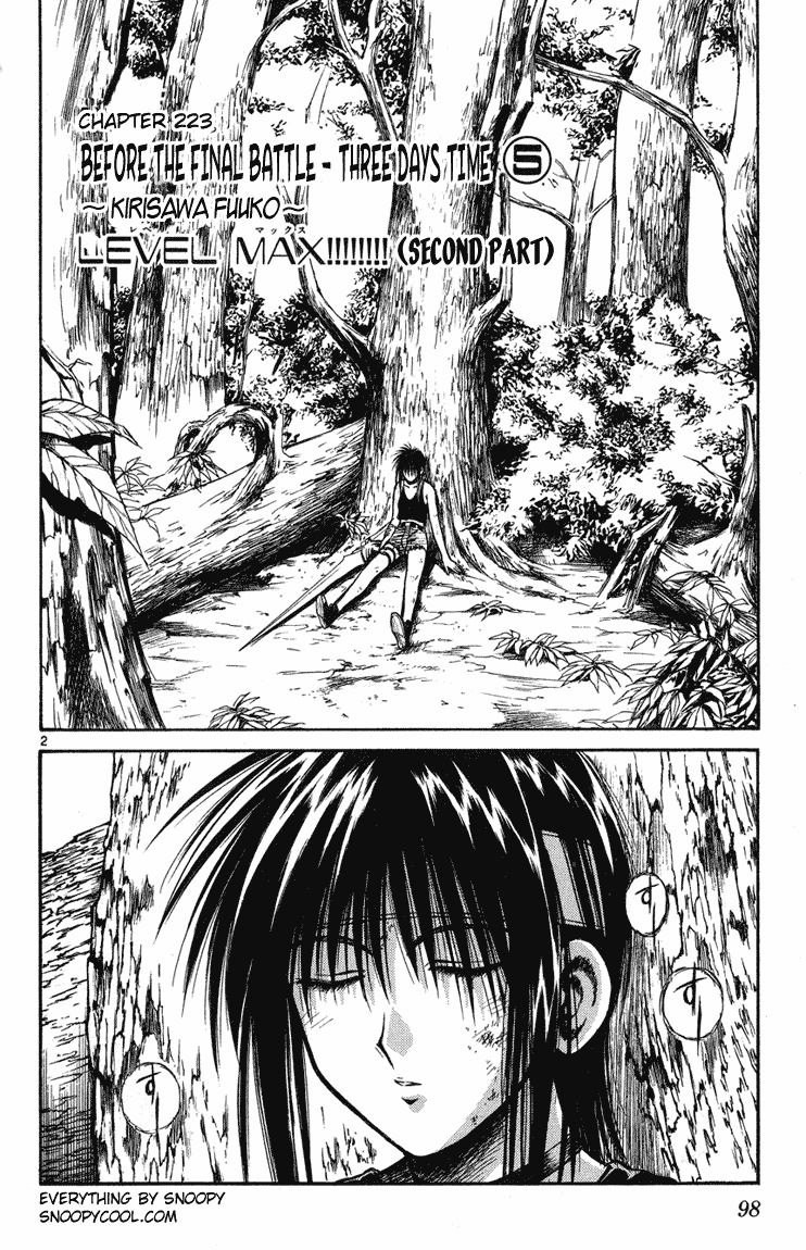 Flame of Recca Chapter 223 page 2 - Chapter 223: Before The Final Battle - Three Days Time 5 ~ Kirisawa Fuuko ~ LEVEL MAX!!!!!!! (Second Part)