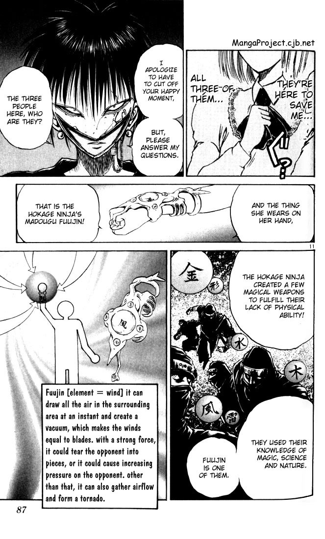 Flame of Recca Chapter 24 page 11 - Chapter 24: Katashiro Reiran II (Wind Messenger vs. Doll Master)