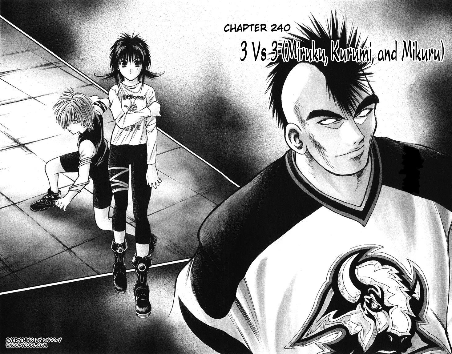 Flame of Recca Chapter 240 page 2 - Chapter 240: 3 Vs 3 (Miruku, Kurumi, and Mikuru)