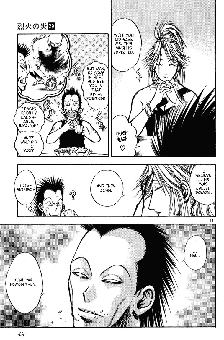 Flame of Recca Chapter 281 page 11 - Chapter 281: -Final Battle- 1st Fight/Domon VS Hiruko (2) Bloodshed Battle