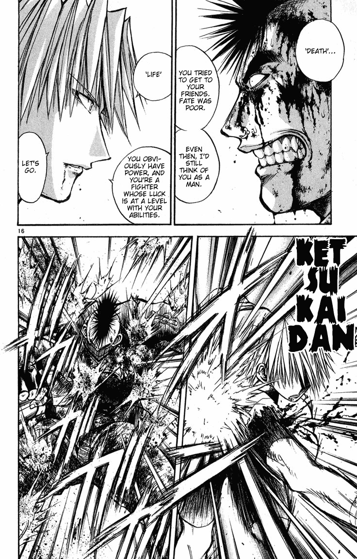 Flame of Recca Chapter 281 page 16 - Chapter 281: -Final Battle- 1st Fight/Domon VS Hiruko (2) Bloodshed Battle