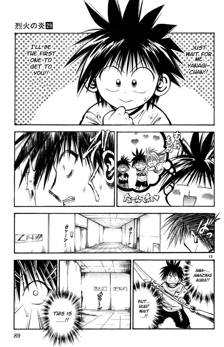 Flame of Recca Chapter 283 page 15 - Chapter 283: -Final Battle- 1st Fight/Domon VS Hiruko (4) Iron Body, Steel Will