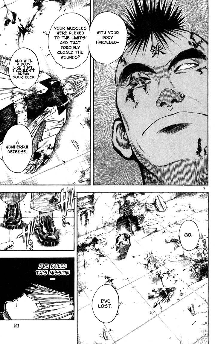 Flame of Recca Chapter 283 page 7 - Chapter 283: -Final Battle- 1st Fight/Domon VS Hiruko (4) Iron Body, Steel Will