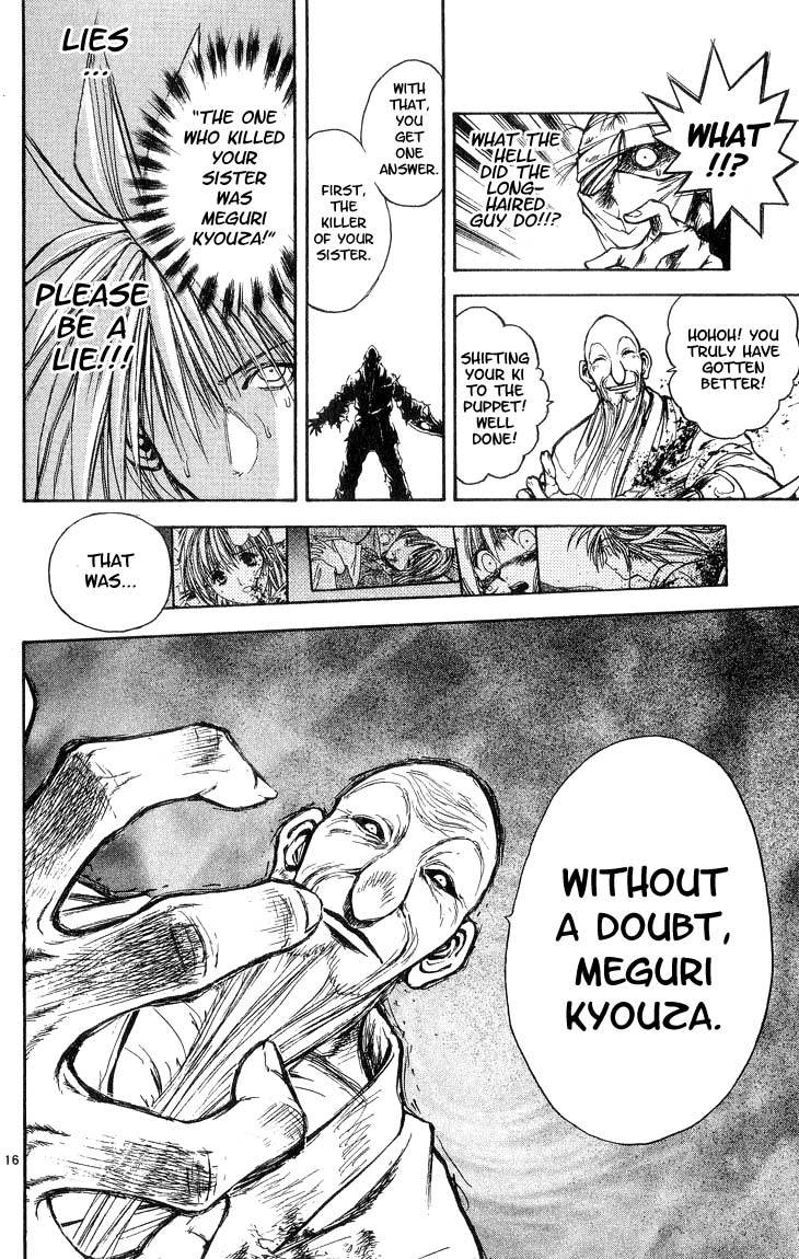 Flame of Recca Chapter 298 page 16 - Chapter 298: -Final Battle- 7th Fight/ Mikagami VS Meguri Kyouza 1 ~ Reunion with Master