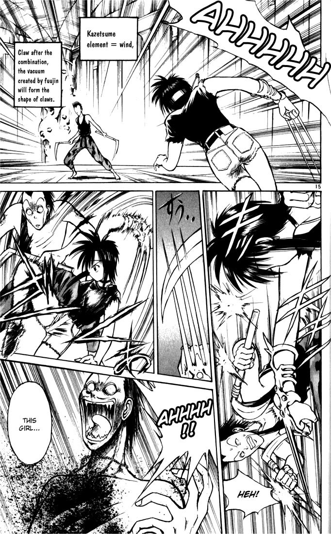 Flame of Recca Chapter 47 page 15 - Chapter 47: Kuu III (Strength of the Claw)
