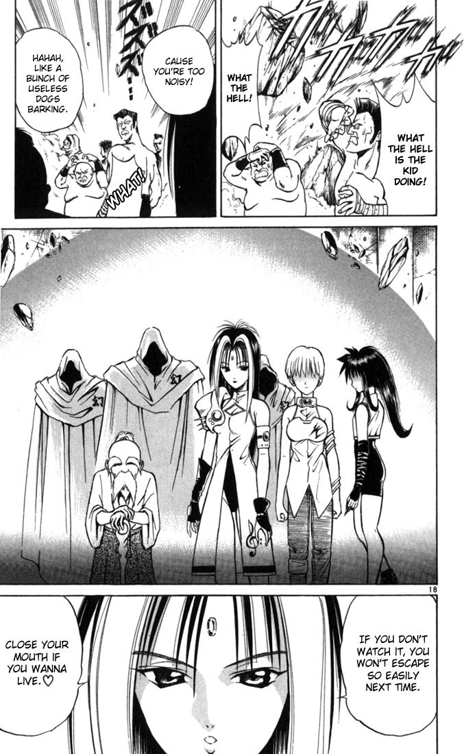 Flame of Recca Chapter 49 page 18 - Chapter 49: Kuu V (Saicho's Snowflake of Paper)
