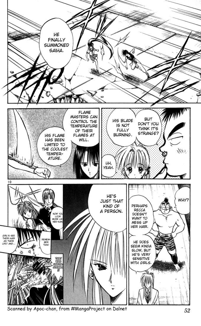 Flame of Recca Chapter 62 page 10 - Chapter 62: Feast of the Illusion Master VII (The Girl WIth Sorrow)