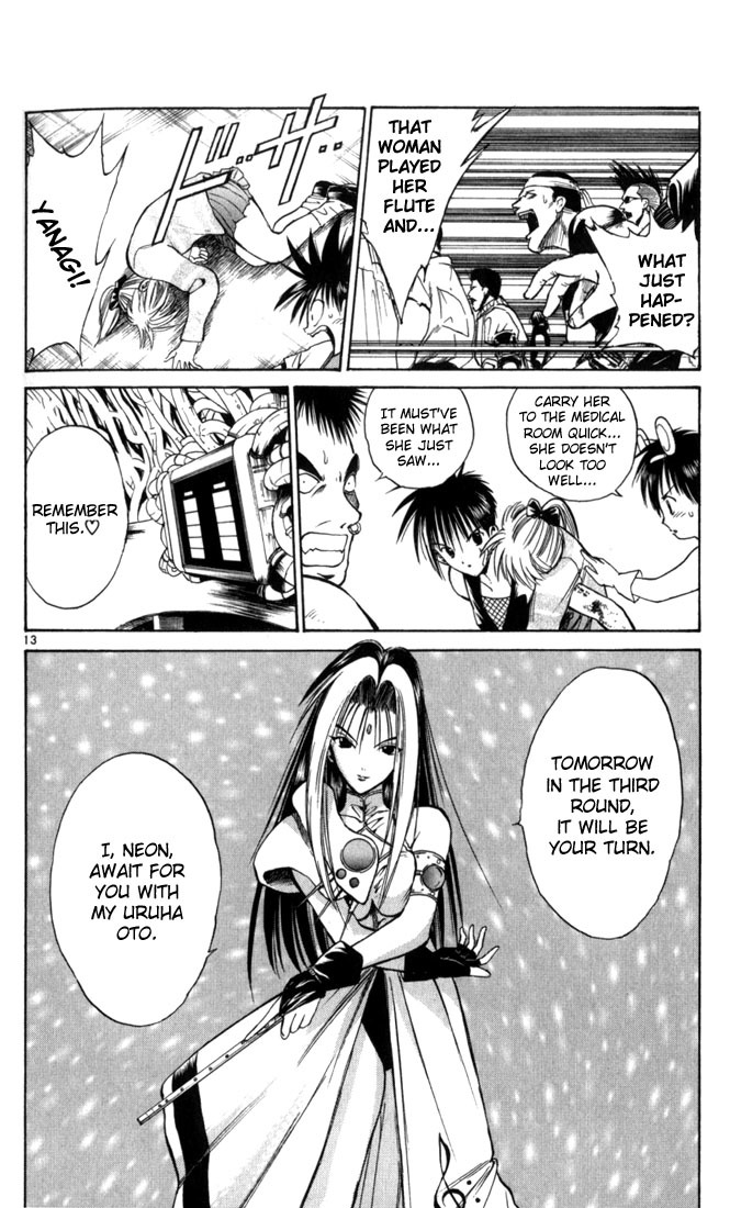 Flame of Recca Chapter 67 page 13 - Chapter 67: Feast of the Illusion Master XII (The Finale, Quarter Finals)