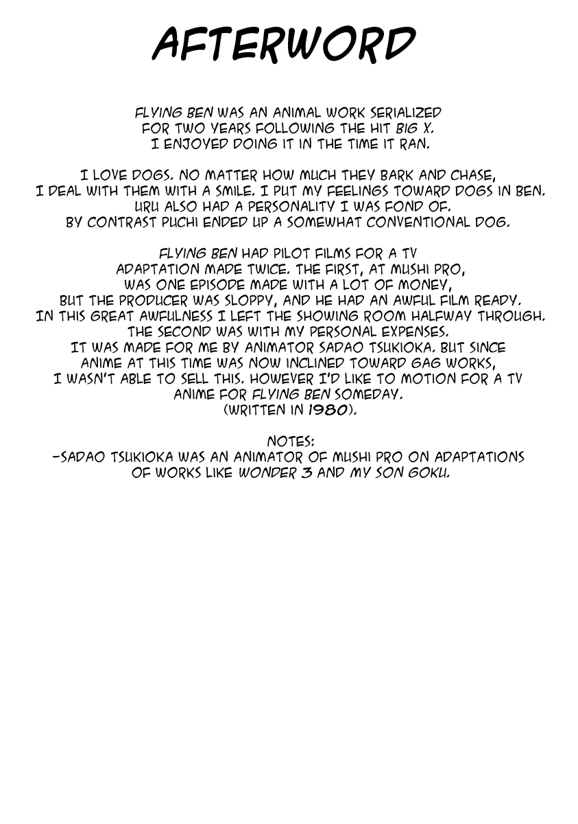 Flying Ben Chapter 3.6-1 page 1 - Vol.3 Chapter 6.1: Afterword
