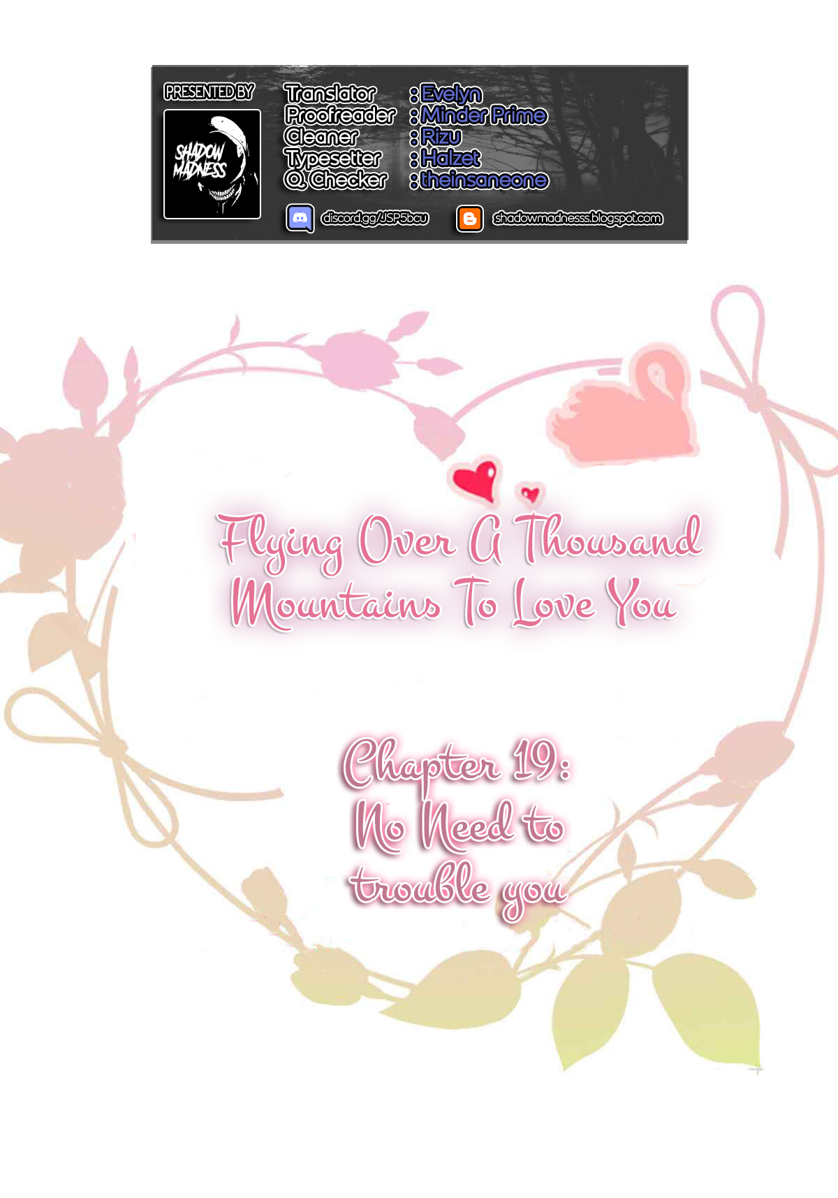 Flying Over a Thousand Mountains to Love You Chapter 19 page 1 - Chapter 19: No Need to Trouble You