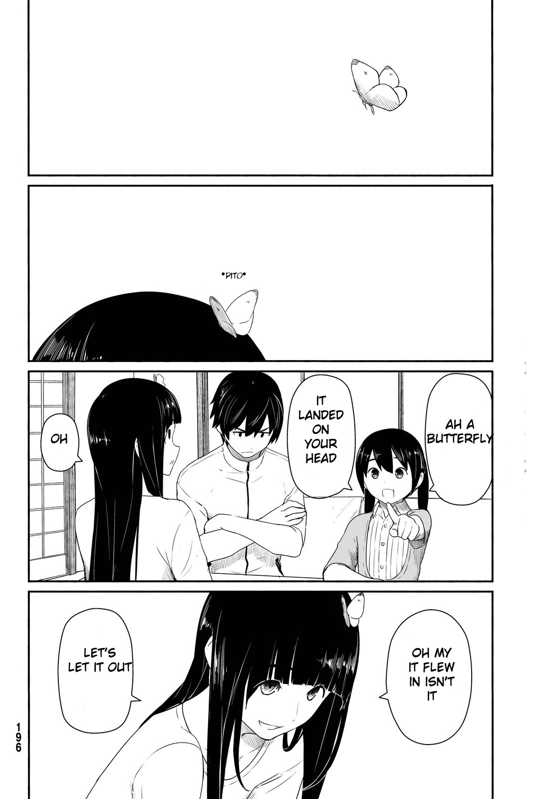 Flying Witch (ISHIZUKA Chihiro) Chapter 25 page 10 - Chapter 25: The paper walls have cats and butterflies