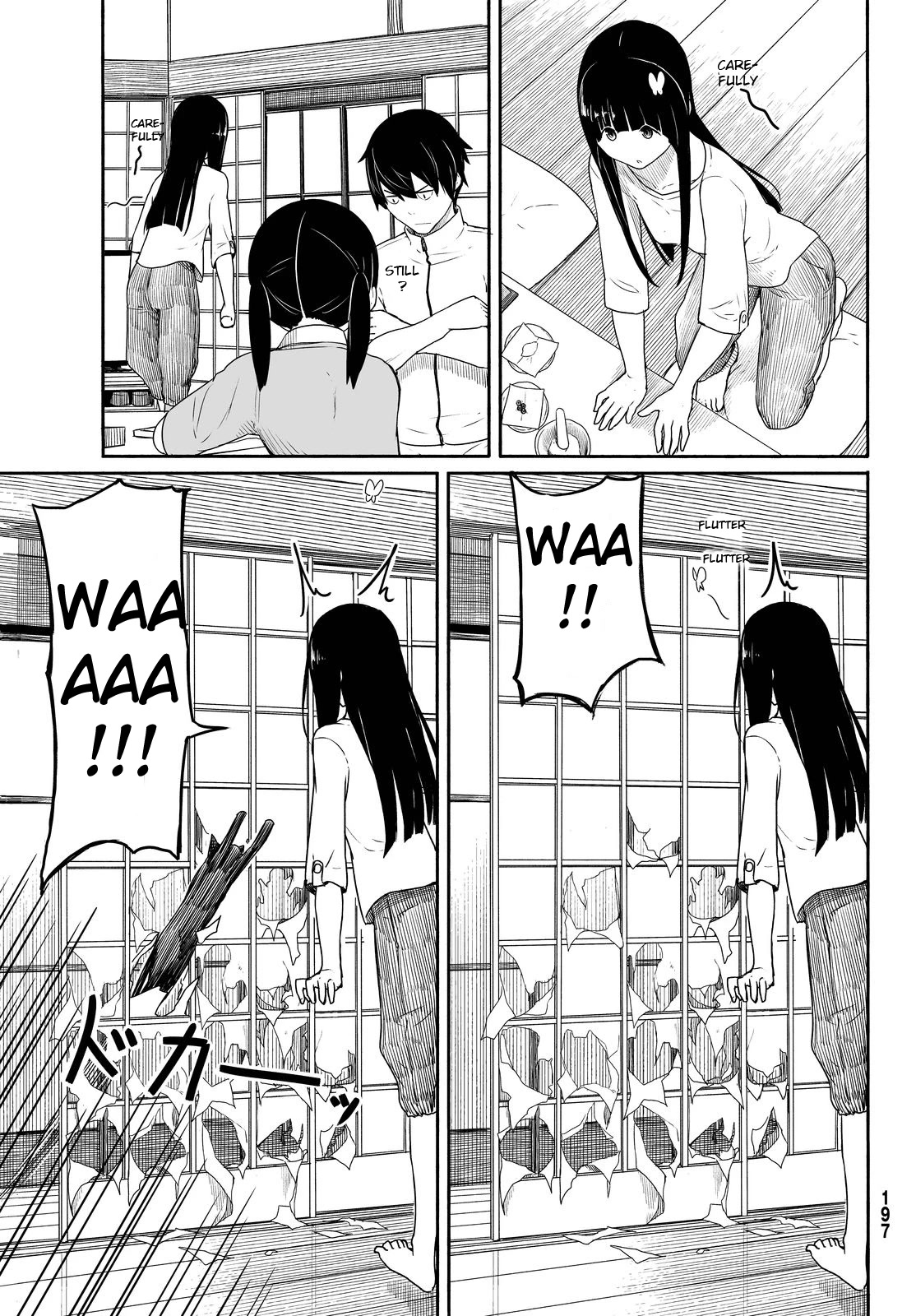Flying Witch (ISHIZUKA Chihiro) Chapter 25 page 11 - Chapter 25: The paper walls have cats and butterflies