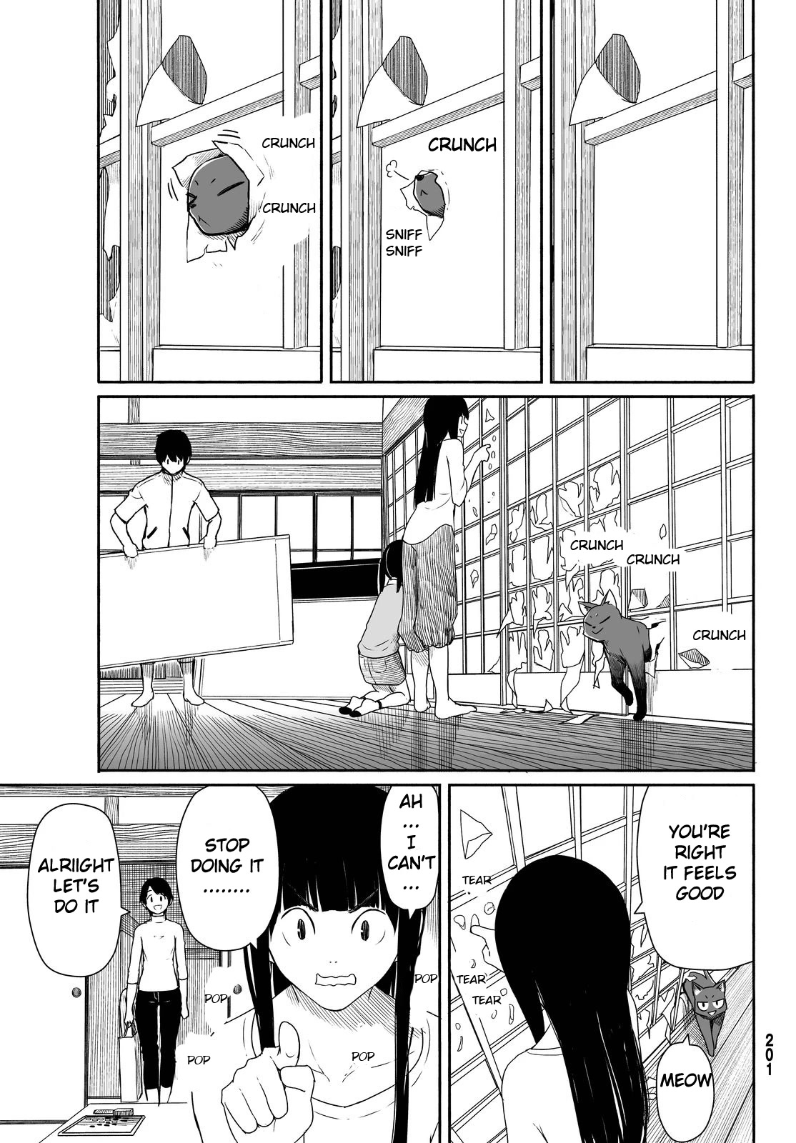 Flying Witch (ISHIZUKA Chihiro) Chapter 25 page 15 - Chapter 25: The paper walls have cats and butterflies