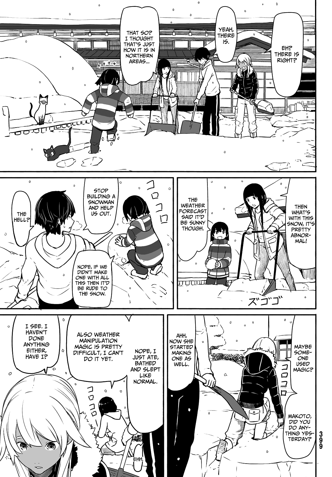 Flying Witch (ISHIZUKA Chihiro) Chapter 32 page 9 - Chapter 32: Heaven and Earth, winter and summer, snow and ink