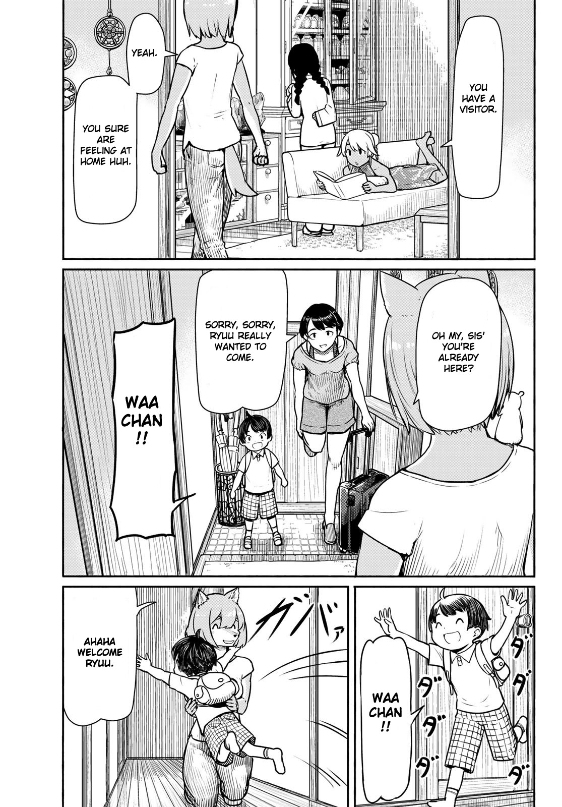 Flying Witch (ISHIZUKA Chihiro) Chapter 39 page 11 - Chapter 39: The dog cuts the nephew's grass