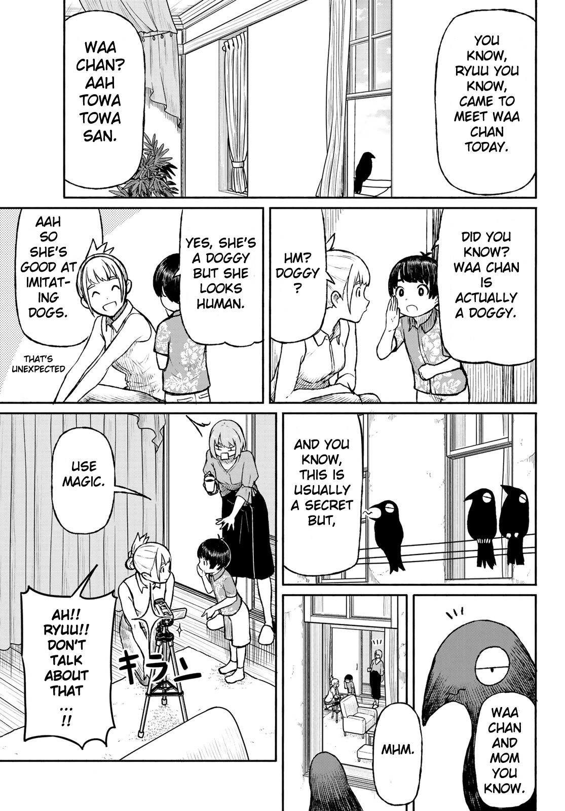 Flying Witch (ISHIZUKA Chihiro) Chapter 49 page 23 - Chapter 49: The camera falls out of the crow's mouth
