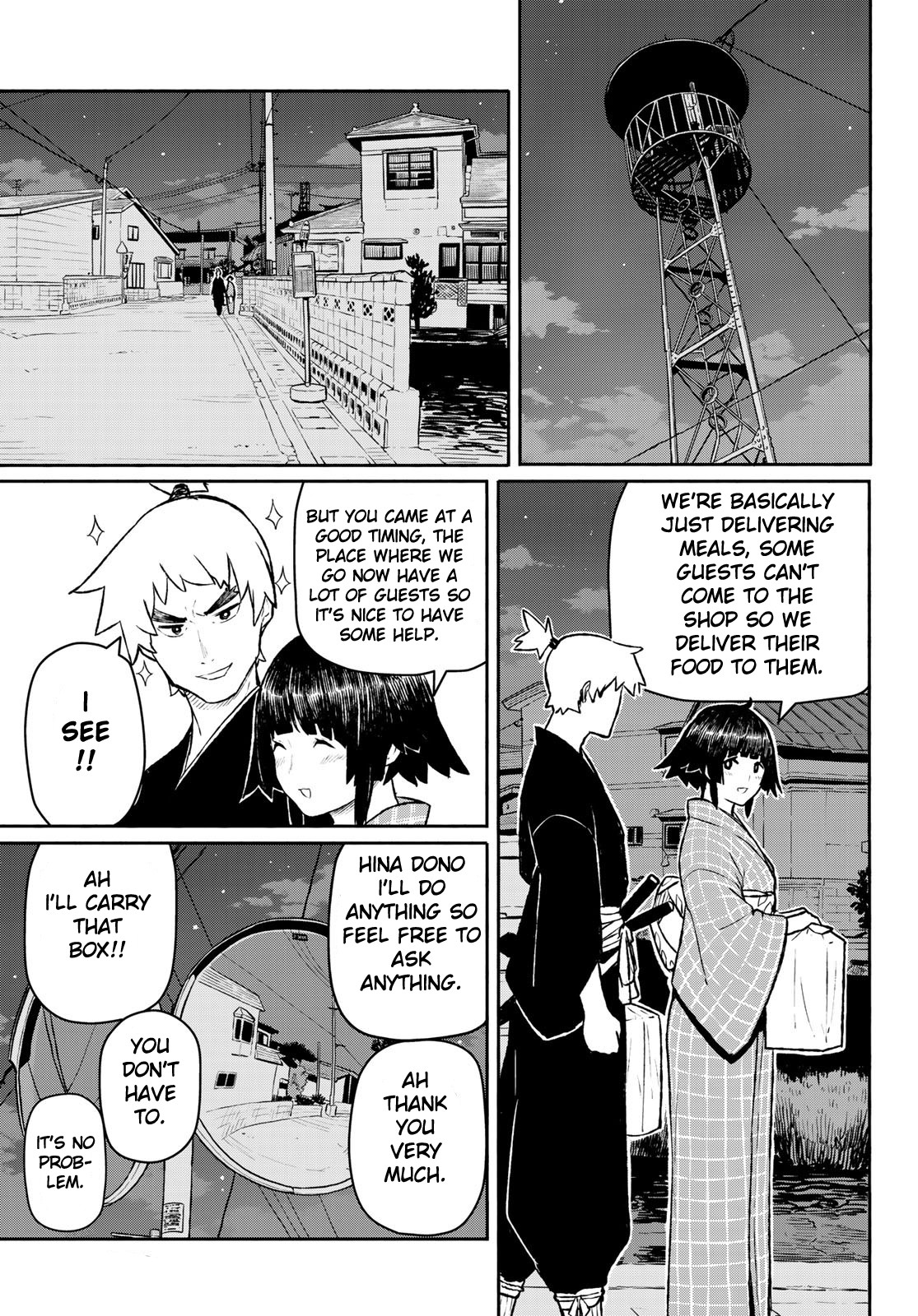 Flying Witch (ISHIZUKA Chihiro) Chapter 54 page 9 - Chapter 54: The two deva kings are gourmets
