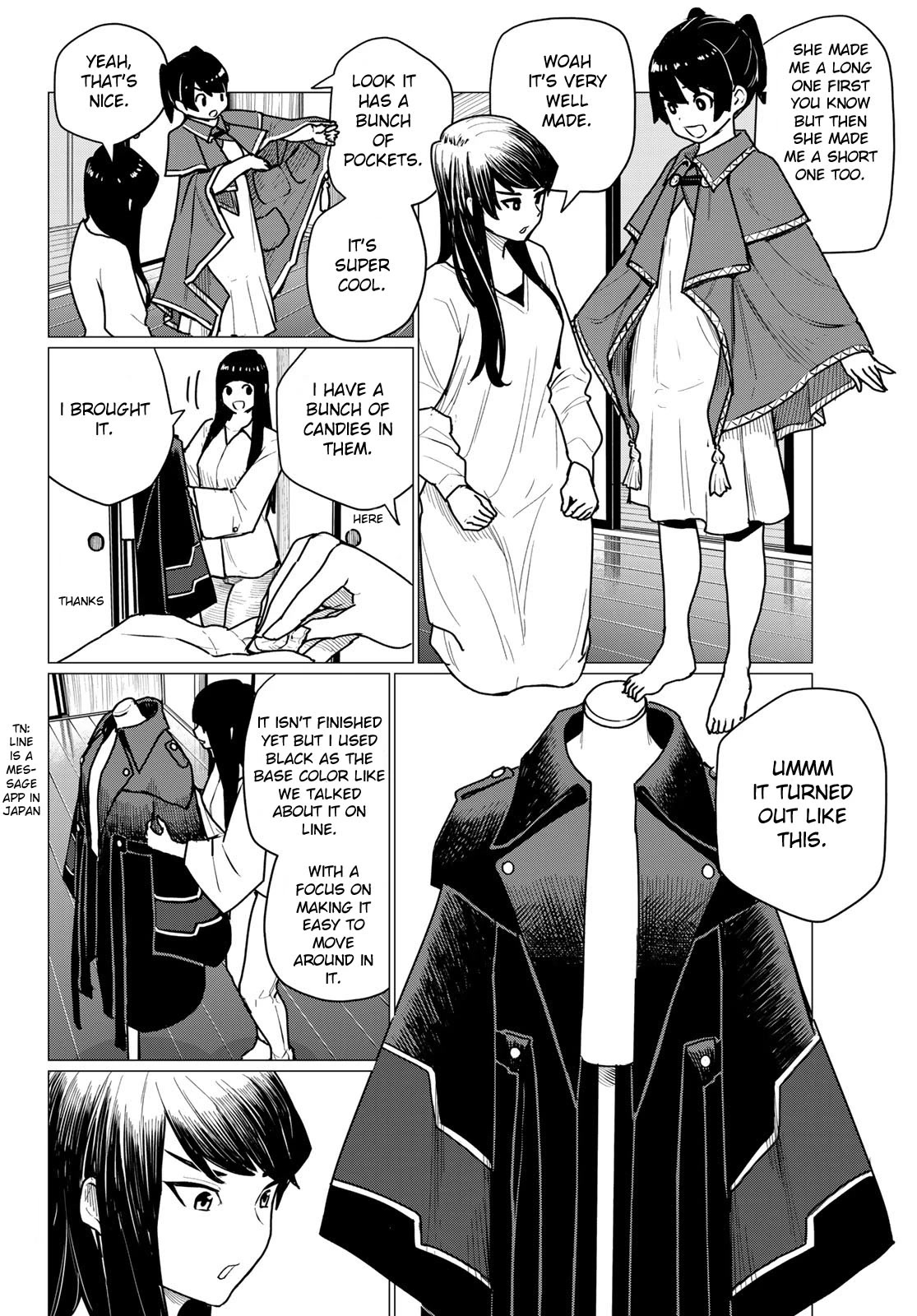 Flying Witch (ISHIZUKA Chihiro) Chapter 71 page 4 - Chapter 71: Senpai, robes, picture book, typhoon