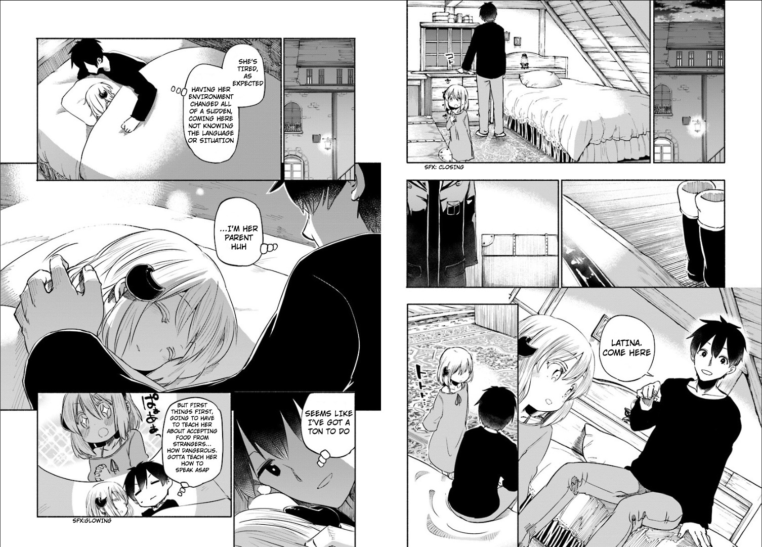 For My Daughter, I Might Even Be Able to Defeat the Demon King Chapter 1 page 10 - Chapter 1: Youth, Meeting With the Young Girl