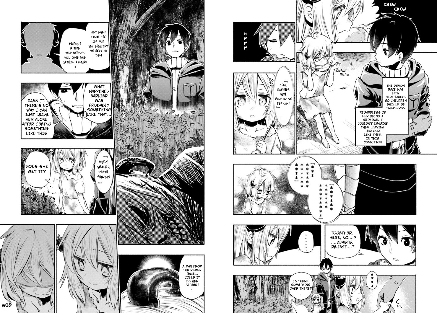 For My Daughter, I Might Even Be Able to Defeat the Demon King Chapter 1 page 5 - Chapter 1: Youth, Meeting With the Young Girl