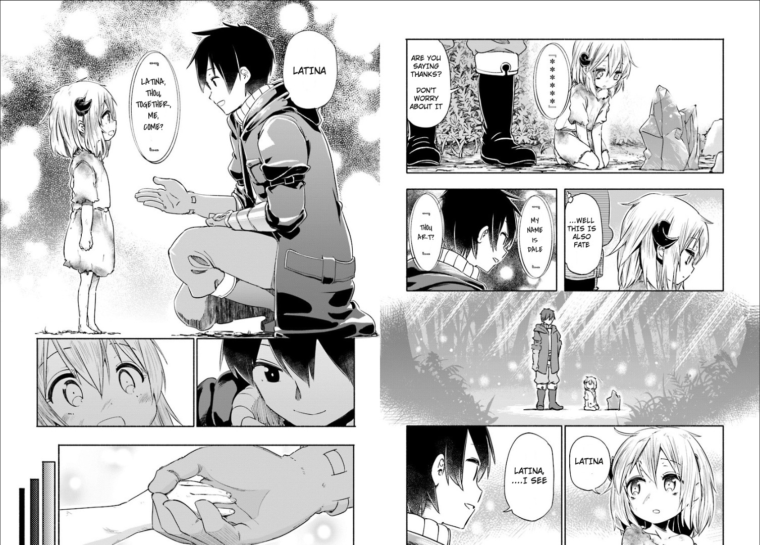 For My Daughter, I Might Even Be Able to Defeat the Demon King Chapter 1 page 6 - Chapter 1: Youth, Meeting With the Young Girl