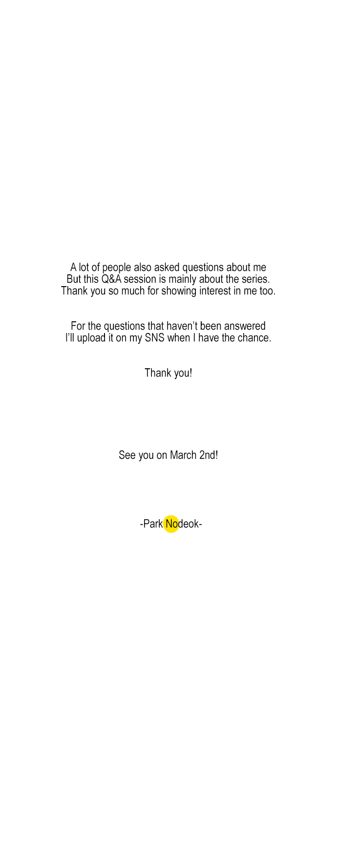 For Your Love Chapter 69.5 page 22 - Chapter 69.5: Hiatus Notice