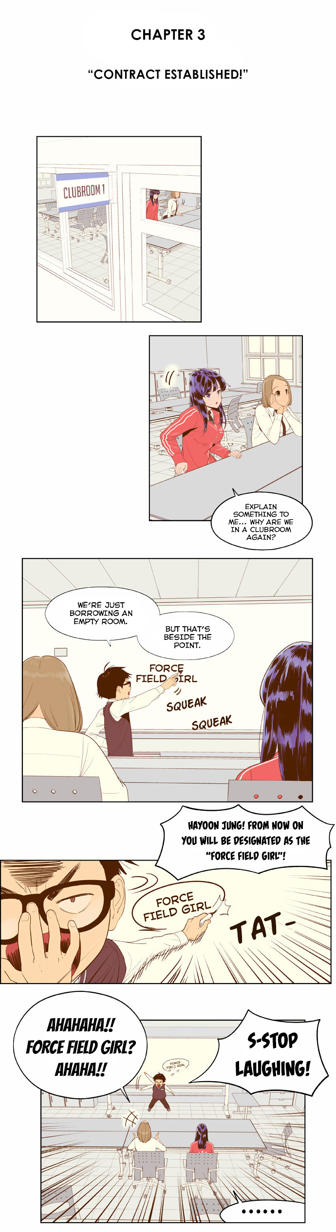 Force Field Girl Chapter 3 page 3 - Chapter 3 : Contract Established!!!